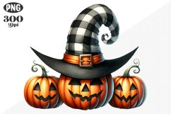 Halloween Pumpkins Sublimation - Clipart PNG Design Product Image 1