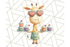 Cozy Safari Baking Animals PNG, Cute Jungle Kitchen Art Product Image 5