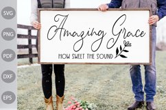 Amazing Grace How Sweet the Sound SVG Design Product Image 1