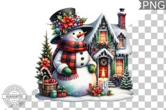 Christmas Snowman Sublimation - Clipart PNG Bundle Product Image 17