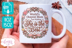 Funny Mom Mug Wrap sublimation PNG, Mother's day mug Product Image 1