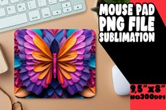 Springtime Butterfly Sublimation Mouse Pad - 3D Product Image 1