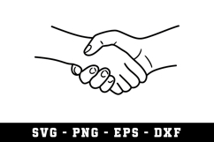 Hand Shake SVG | SVG Cut files | Cricut Product Image 1
