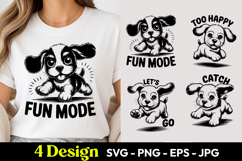 Fun Mode Puppy SVG PNG Product Image 1