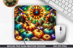 Pumpkin Mouse Pad Sublimation, Halloween Mouse Pad PNG Product Image 1