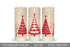 Christmas Tree Tumbler Sublimation. Christmas Tumbler Design Product Image 1