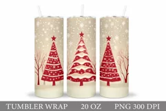 Christmas Tree Tumbler Sublimation. Christmas Tumbler Design Product Image 1