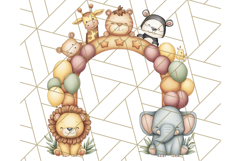 Tiny Zoo Friends Clipart, Cute Cartoon Zoo Animals PNG Product Image 5