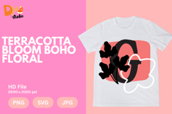 Terracotta Bloom Boho Floral Monogram Product Image 1