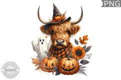 Halloween Cow Sublimation Design - High Quality 300 Dpi Product Image 1