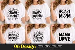 Busy Happy Heart Mom Quotes SVG PNG Product Image 1