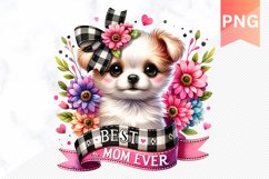 Best MOM Ever Sublimation - Mother&#039;s Day Clipart PNG Design Product Image 1