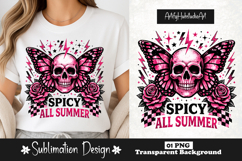Spicy Fall Summer Skull Butterfly Aesthetic Sublimation Product Image 1