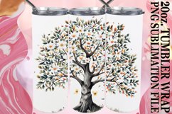 Chic Spring Watercolor Tumbler Wrap: 20oz Sublimation Product Image 1