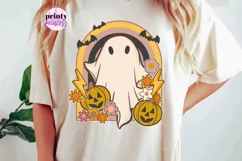 Retro Halloween PNG, Cute Ghost Halloween Sublimation Product Image 2