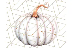Fall Pumpkin Clipart PNG, Autumn Pumpkins, Jewel Tones Png Product Image 5