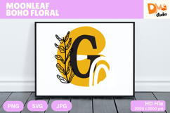 Moonleaf Boho Floral Monogram Product Image 1