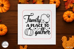 Thanksgiving Coaster Laser Cut | Drink Coaster | SVG Product Image 2