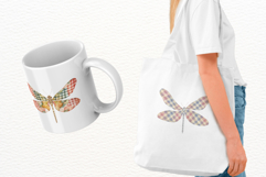 Summer Gingham Dragonfly Clipart Product Image 3