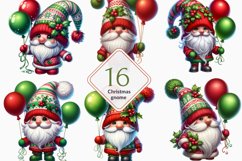 Christmas gnome sublimation, Christmas gnomes clipart bundle Product Image 1