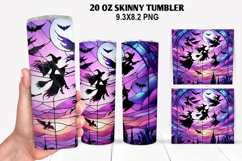 Witch Skinny Tumbler 20oz Wrap Design, Halloween Tumbler PNG Product Image 1