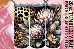 Serene reflections 20oz tumbler wrap, Leopard Prints Product Image 1