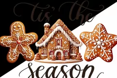 Gingerbread House, Tis the Season PNG Design Product Image 5