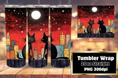 CHARMING 20oz Tumbler Template , Cute Cat Product Image 1