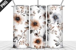 Flowers Tumbler Wrap | Sublimation Design | Tumbler PNG Product Image 1
