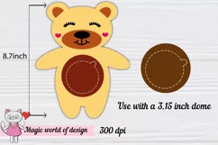 Cute Bear candy dome holder svg, Paper cut , file for cricut Product Image 4