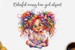 Colorful Messy Hair Girls Clipart PNG Product Image 1