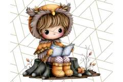 Woodland Autumn Parade Clipart PNG Fall Animals Product Image 5