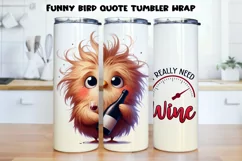 Funny bird quote Tumbler Wrap|PNG, 20 oz. Product Image 1