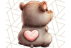 Cute Back View Sitting Animal Clipart PNG From Behind Product Image 5