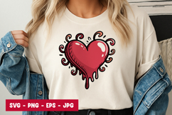 Decorative Heart Swirl Love SVG PNG Product Image 1