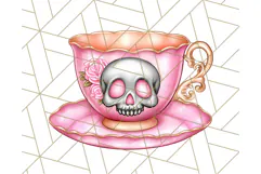 Pastel Goth Halloween PNG Clipart, Creepy Cute Art Product Image 5