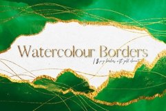 Gold and Green Watercolour Borders Product Image 1