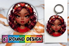 Luminous Car Coasters Round Design, Love Girl Product Image 1