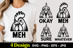 Chicken Meh Okay Sure SVG PNG Product Image 1