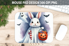 Watercolor Bunny Mouse pad Sublimation - Animal PNG Design Product Image 1