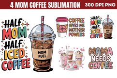 Mom Coffee Sublimation PNG Product Image 1
