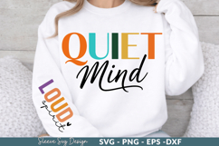 quiet mind Sleeve SVG Designs, Positive quotes Sleeve SVG Product Image 1