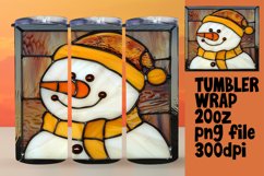 Winter Snowman 3D Tumbler Wrap Sublimation Product Image 1