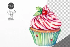 Christmas clipart, Cupcake clipart, Winter clipart Product Image 1