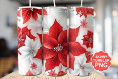 Christmas Flowers Tumbler | Christmas Tumbler Wrap Product Image 1