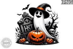 Halloween Ghost Sublimation Design - High-Quality 300 Dpi Product Image 1