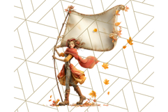 Autumn Circus Performers Clipart Vintage Characters PNG Product Image 5