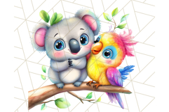 Cute Animal Friends Clipart PNG, Bright Spring Animal Duos Product Image 5