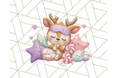 Santa’s Pajama Day Clipart, Cute Christmas Bedtime PNG Product Image 5