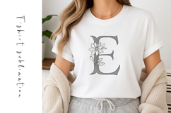 Alphabet, Letters, Monogram, Gray Flowers Product Image 1